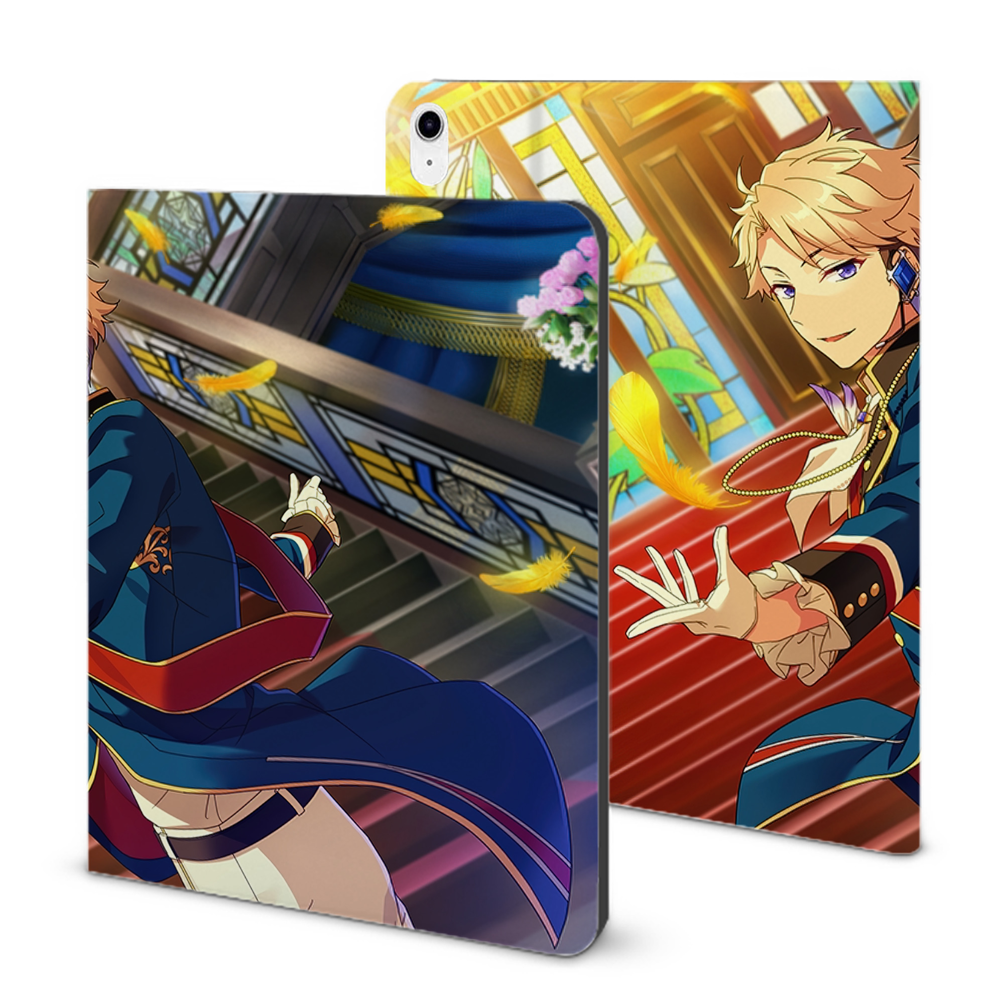 （画像用） あんさんぶるスターズ! Ensemble Stars IPad ケース ブック型 PUレザー TPU 耐衝撃 軽量 薄型 ペン収納なし 全面保護 IPad 各モデル対応